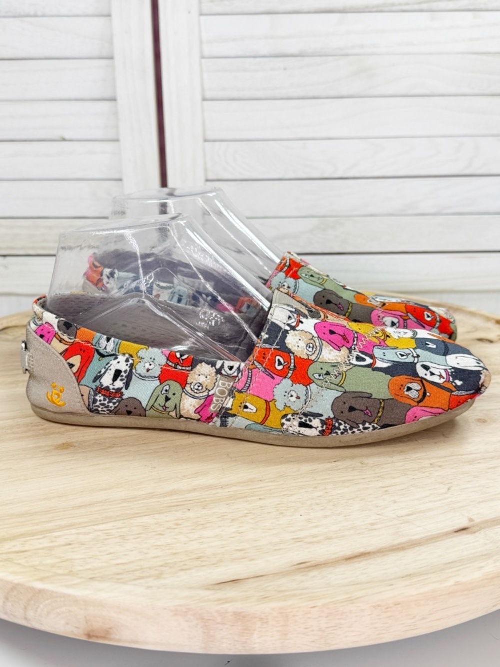 Skechers BOBS for‎ Dogs Plush Wag Party Slip On Flats Shoes Multicolor Size 8